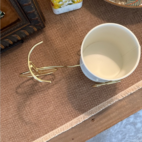 Target Gold and White Bicycle Planter - Picture 3 of 6